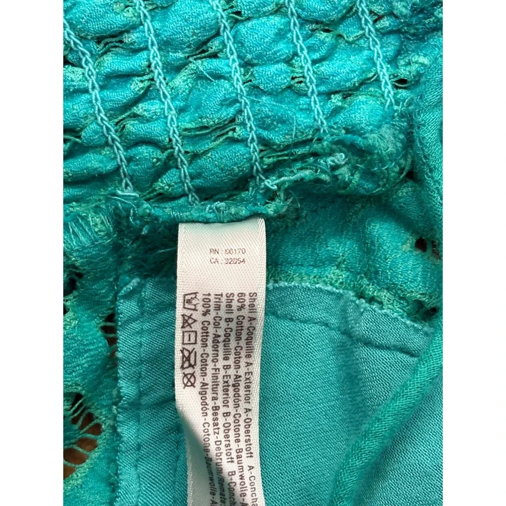 Free People FP One Adella Women's Lace Bralette Aqua Teal Crochet Boho